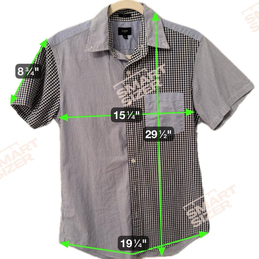 J. Crew Patchwork Button Down Shirt Men’s Mixed G… - image 4